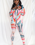 Pink Print Gia Stocking Set
