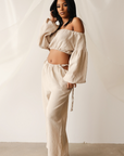 Slouchy Linen Set Taupe