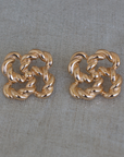 Twisted Gold Stud Earrings