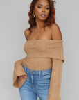 Off Shoulder Sweater (Cream)
