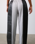 Split Decision Vegan Leather Two-toned Joggers