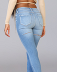 ERIN I BACK SLIT HIGH WAIST SKINNY JEANS