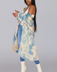 IZZY I OVERSIZED TIE DYE LONG WARM HOODIE SWEATER