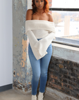Off Shoulder Sweater (Cream)