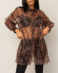 ALAINA I OVERSIZED MESH LEOPARD PRINT SHIRT