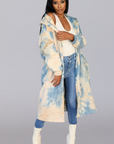 IZZY I OVERSIZED TIE DYE LONG WARM HOODIE SWEATER