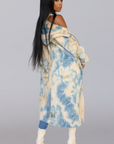 IZZY I OVERSIZED TIE DYE LONG WARM HOODIE SWEATER