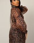 ALAINA I OVERSIZED MESH LEOPARD PRINT SHIRT