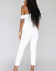 STAND OUT I OFF SHOULDER JUMPSUIT (WHITE)