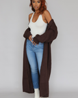Long Sleeve Maxi Sweater (Chocolate)