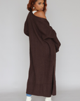 Long Sleeve Maxi Sweater (Chocolate)