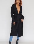 Long Sleeve Maxi Sweater (Black)