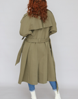 Olive Belted Trench Coat
