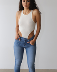 High Cut Bodysuit (Cream)