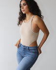 High Cut Bodysuit (Cream)