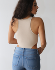 High Cut Bodysuit (Cream)