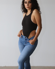 High Cut Bodysuit (Black)