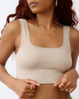 Micro Ribbed Contour Scoop Neck Tank