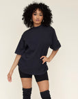 High Mock Neck Tshirt
