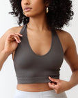 Micro Ribbed Contour Vneck Tank