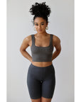 Micro Ribbed Contour Scoop Neck Tank