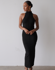 Mock Neck Soft Maxi Dress