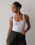 Everyday Stretch Ribbed Tank (Black)