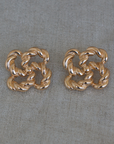 Twisted Gold Stud Earrings