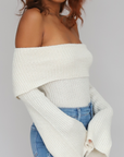 Off Shoulder Sweater (Cream)