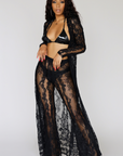 Vacation Please I Lace Duster and Pants Set