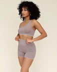 Acid Wash One Shoulder Seamless Set